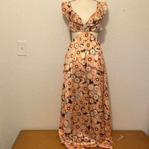 Lorelei Retro Flounce Cutout Dress by Francesca’s